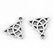 HOUSWEETY 50PCs Silver Tone Celtic Knot Charm Pendants 15x17mm(5/8