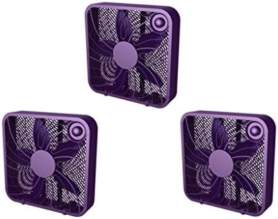 Hawaiian Breeze 20" Box Fan 3 speeds High airflow Purple set of 3