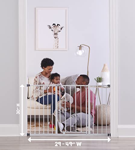 Regalo Easy Open 47-Inch Super Wide Walk Thru Baby Gate, Bonus Kit, Includes 4-Inch and 12-Inch Extension Kit, 4 Pack Pressure Mount Kit and 4 Wall Cups and Mounting Kit, 11 Count (Pack of 1)