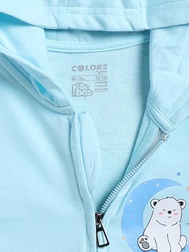 Peek-A-Boo Infant Winter Wear Full Sleeves Front Open Hooded Jacket, 100% Cotton Loopknit Fabric, Ultra-Soft with Breathable Comfort, Set of 3 2
