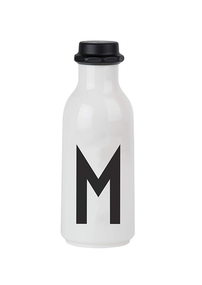Design Letters Personal Tritan Water Bottle (M) - 500ml BPA-free and BPS-free Leak-proof Tritan Drinking Bottle in Nordic Design for Adult, Kids, Outdoor, Office, Sports, School, Available from A-Z