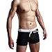 SALENT Mens Swimsuits Swim Trunks Short Swimming Boxer Briefs - Quick Dry Mesh Lining (Black, L Fit Waist: 34