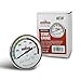 SmokeWare Temperature Gauge – 3-inch Face, 0-700°F Range, Multi-Color White, Replacement Thermometer for Big Green Egg Grills, Made in The USA