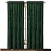 ComforHome Solid Soft Velvet Window Curtain Rod Pocket Drapes Dark Green 52