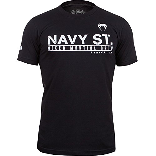 Venum Navy St Classic T-Shirt, Black/White, Small