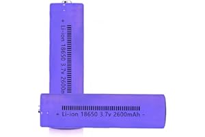 Svenirven 18650 Rechargeable Battery 3.7V 18650 Button top Battery 2600mAh Lithium 18650 Rechargeable Batteries for Headlamp, LED Flashlight