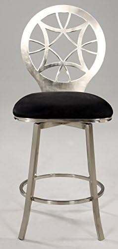 Chintaly Imports 0410 Laser Cut Round Back Memory Swivel Counter Stool