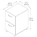 Bush Business Furniture Series C 2 Drawer Mobile File Cabinet in Natural Cherry