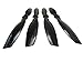 CARBON FIBER ROTOR BLADE SET for Traxxas Aton / Blade 350 QX / 350 QX2 / 350 QX3 w/ Aluminum Adapters - Apex RC Products / Small Parts CNC #9501