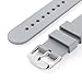 Archer Watch Straps - Soft Silicone Quick Release Watch Bands (Platinum Gray, 20mm)