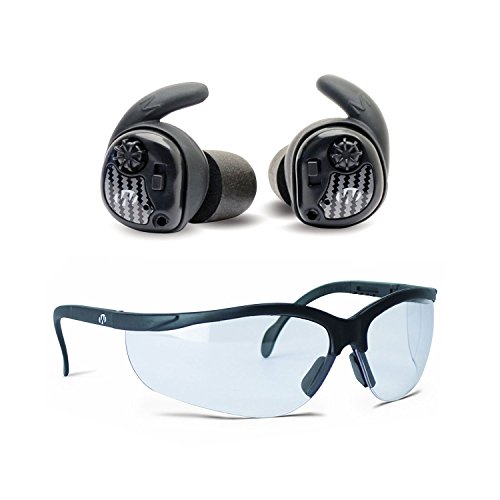 Walker's Silencer Shooting Protection Digital Ear Buds + Clear Lens Glasses