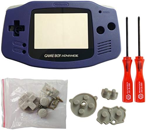 iMinker Full Housing Shell Pack Case Cover Replacement Parts with Open Tools for Nintendo Gameboy Advance, GBA (Blue)