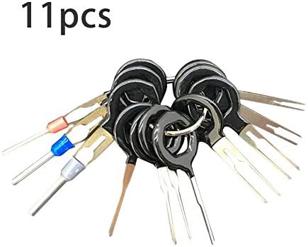 Mongoliah 11pcs Car Terminal Removal Tool Wiring Connector Extractor Puller Release Pin(Black)
