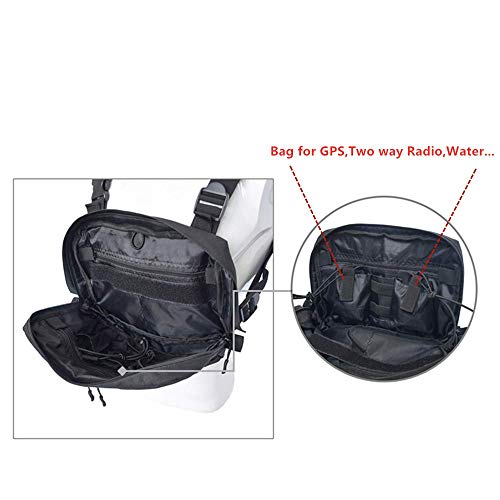 Saigain Radio Rig Chest Harness Bag Holster Holder Work Vest Rig Universal Hands Free for Two Way Radio Walkie Talkie(Rescue Essentials)