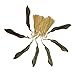 Makhry 10pcs Classical Delicacy Antique Bronze Feather Shape Metal Bookmark with Handmade Tassels