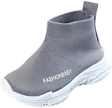 Kids Baby Boys Girls Mesh Ankle Boots Sneakers, Toddler Infant Children Sport Shoes Anti-Slip Shoes Soft Sole Sneakers (Gray, US:9.5(Age:5-5.5T))