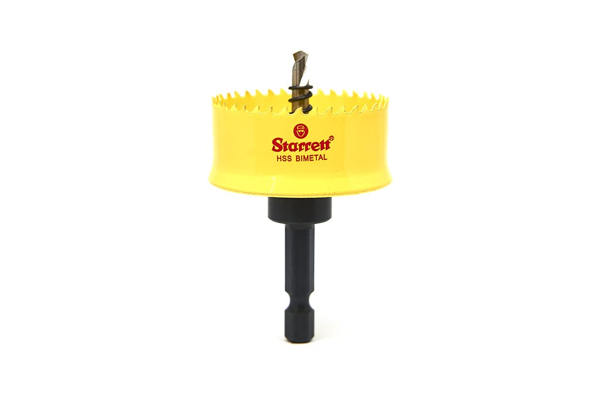 Starrett HSS Bi-Metal Hole Saw - CSC40 Cordless Smooth Cutting Hole Saw - For Wood Plastics Steel Various Materials - 40mm