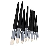 BQLZR Clay Color Shapers Black Wood Shank Pottery Painting Tools Pack Of 9