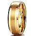 King Will GLORY 8mm Gold Tungsten Carbide Ring Brushed Center Mens Wedding Band Comfort Fit