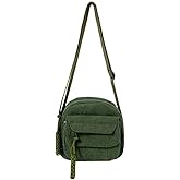 Aufona Cute Crossbody Bag Purse for Women, Corduroy Kawaii Shoulder Bag Aesthetic Small Wallet Bag