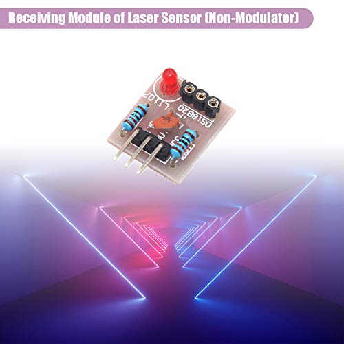 Ximimark 5Pcs Laser Sensor Module Non-Modulator Tube Laser Receiver Detection Module Relay Switch 5V for Arduino - Thumbnail 5