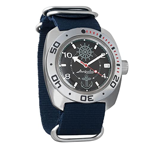 Vostok Amphibian Automatic Mens Self-Winding Diver Amphibia 710 Case Wrist Watch 710526