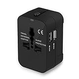 Coskip Travel Adapter, Worldwide Universal Travel Plug Power AC Adapter Converter Dual USB Ports