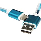 V.one Type C Cable, USB C to USB A Converter, Fast Charge (Cyan)