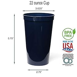 Rolling Sands 22 Ounce Reusable Plastic Stadium