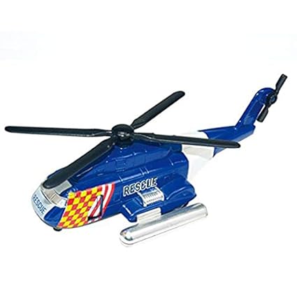 IndusBay Alloy Die-cast Metal Army Helicopter Military Airplane with Pullback Feature Rescue Chopper Cargo Helicopter Toy for Kids Boys - Blue