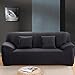 WINOMO Sofa Slipcover Black Couch Covers Furniture Protector with Pillow Cases Elastic