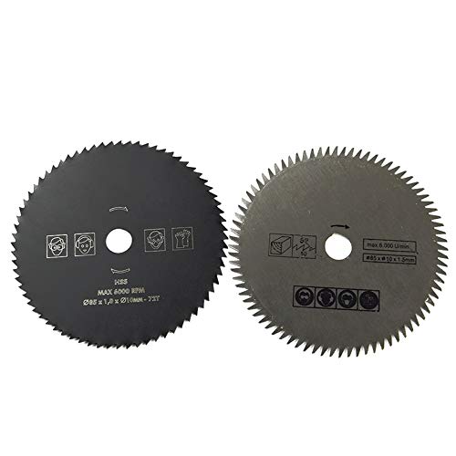 Maslin 5 pcs 85mm Cutting Tool Wood Saw Blades for Multi-function Power Tool Circular Saw Blade Bore 10mm Wood Cutting Disc - (Color: 5pcs 85x10mm)
