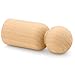 Wood Peg Dolls Unfinished 2-3/8 inch, Pack of 50 Birch Wooden Dad Dolls for Peg People Crafts and Small World Play