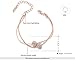 GEORGE · SMITH Austrian Crystals Iron Beads Rose Gold 2-Strand Rope Chain Bracelet for Women Girl 9.05