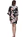 Luvrobes Women's Kimono Robe Pockets, Peacock Design, Short