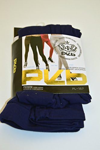 AtFashion Corporation Premium Fashion Leggings Exclusively Designed Tulip/Overlap Skirt with Attached Leggings in Navy Blue Size 2X / 3X
