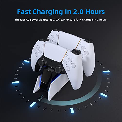 PS5 Controller Charging Station with Fast Dual Charging Dock PS5