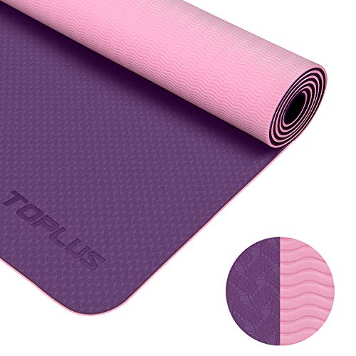 TOPLUS Yoga Mat, 1/4 inch Non-Slip Yoga & Exercise Mat with Carrying Strap, Eco Friendly Workout Mat - for Yoga, Pilates and Floor Exercises - Thumbnail 5