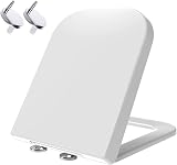 MASS DYNAMIC Square Toilet Seat Soft-Close One-Button Release White view 2