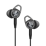 TaoTronics Active Noise Cancelling Headphones, Wired Earbuds in Ear Stereo Awareness Monitor Earphones with Microphone and Remote (15 Hours Playtime, 3.5mm Jack, Premium Aluminum Matte Black)