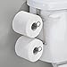 mDesign Toilet Paper Roll Holder for Bathroom Storage, Over the Tank - Satin
