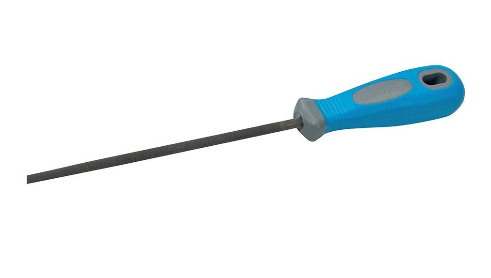 Silverline Round File 2nd Cut 250mm, Hardened Steel, Soft-Grip Handle, Hanging Hole, 36.5 cm (282376)