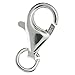 10 pcs .925 Sterling Silver Oval Trigger Pear Lobster Claw Clasp 5mm X 9mm w/Jump Rings/Findings/Bright