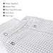 Waffle Fabric White Shower Curtain with Liner Set - Includes Free Clear Liner, Decorative Shower Curtain for Bathroom Set - Rustproof Metal Grommets Waterproof Hotel Quality 72