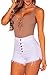Alaroo Women's Juniors High Waist Jean Shorts Sexy Raw Hem Denim Shorts S-2XL