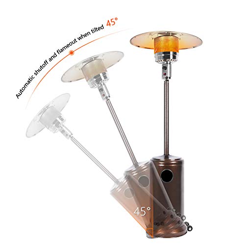 Best Sunshine Patio Heater, Stainless Steel, Standup Patio Heater Cover Set (Brown)