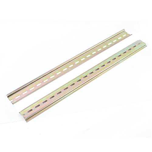 UPC 711331950437, Uxcell 2Pcs Slotted Metal 35 mm Din Mounting Rail 40 cm Long for AC Contactor