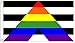 Straight Ally LGBT & Straight Alliance Flag 5'x3' (150cm x 90cm) - Woven Polyester Flag 5'x3' (150cm x 90cm) - Woven Polyester