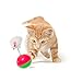 Pet Paws Interactive Cat Toy Teaser with Feather Mouse - Green/ Yellow