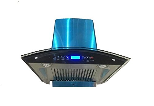 Chimney AUTO Clean Kitchen Chimney Touch Control with Baffle Filter 60 cm, 1200 M3/H (Osb Hac Touch Bf 90 Black)